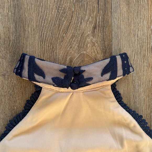 Lulus Celebrate Life Navy Lace Halter Midi Dress - Picture 13 of 16